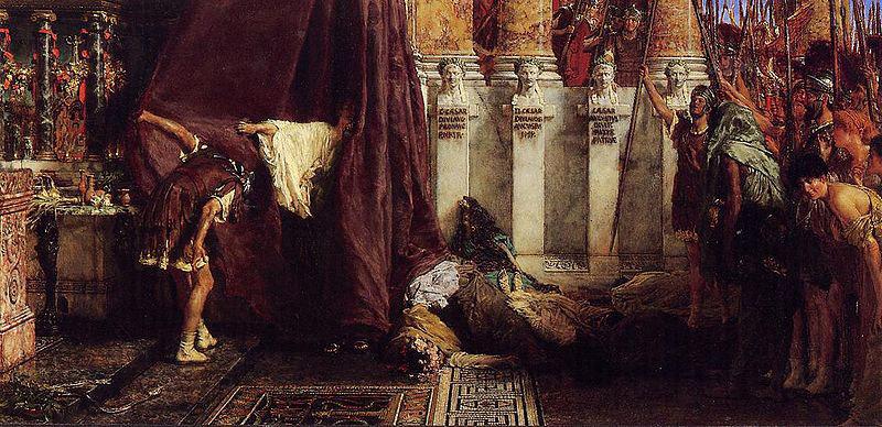 Sir Lawrence Alma-Tadema,OM.RA,RWS Ave, Caesar, Saturnalia oil painting picture